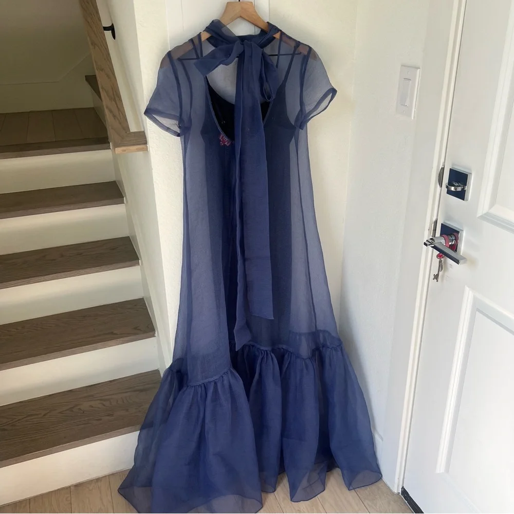 Staud Calluna Maxi Dress in Navy - Picture 5 of 11